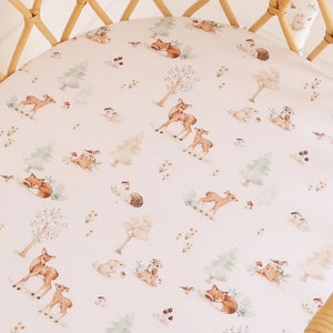 Woodland Tales Organic Bassinet Sheet / Change Pad Cover - Snuggle Hunny