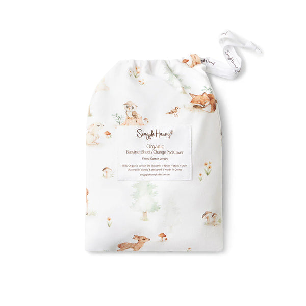Woodland Tales Organic Bassinet Sheet / Change Pad Cover - Snuggle Hunny