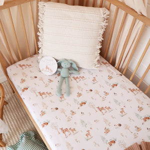 Woodland Tales Organic Fitted Cot Sheet - Snuggle Hunny