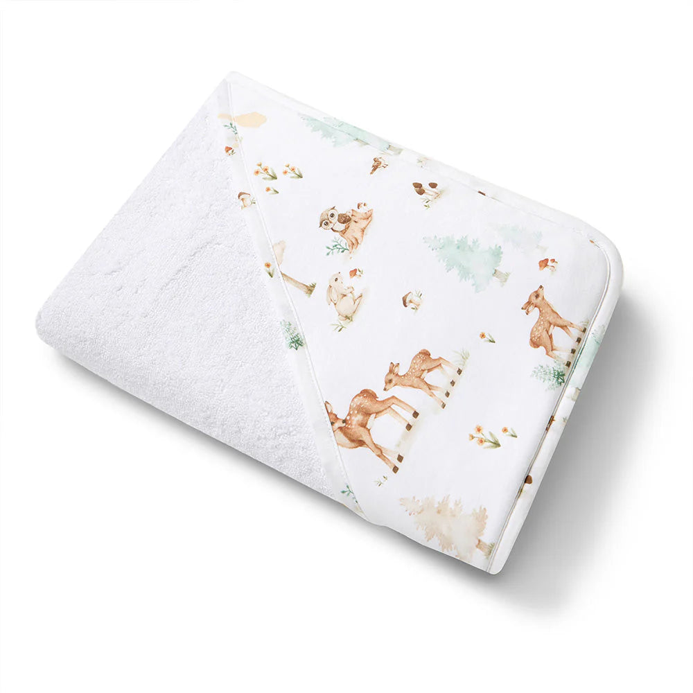 Woodland Tales Organic Hooded Baby Towel - Snuggle Hunny