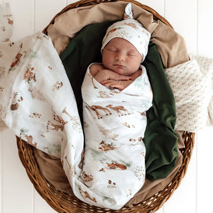 Woodland Tales Organic Muslin Wrap - Snuggle Hunny