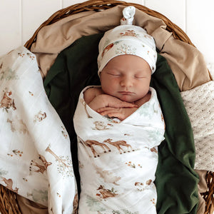 Woodland Tales Organic Muslin Wrap - Snuggle Hunny