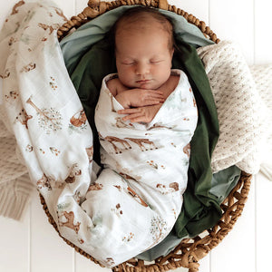 Woodland Tales Organic Muslin Wrap - Snuggle Hunny