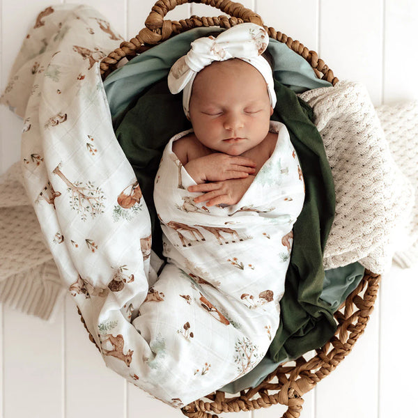 Woodland Tales Organic Muslin Wrap - Snuggle Hunny