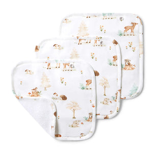 Woodland Tales Organic Wash Cloths - 3 Pack - Snuggle Hunny