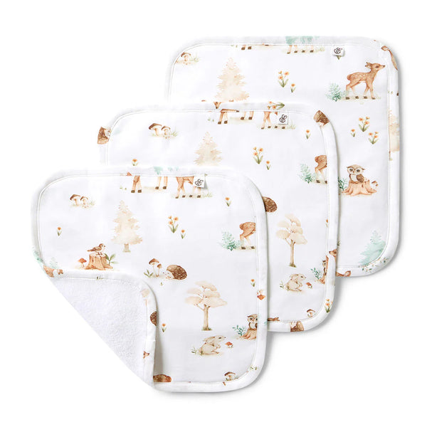 Woodland Tales Organic Wash Cloths - 3 Pack - Snuggle Hunny