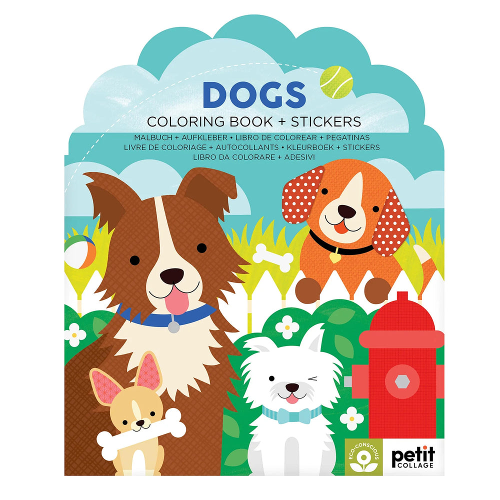 Colouring Book with Stickers - Dogs - Petit College