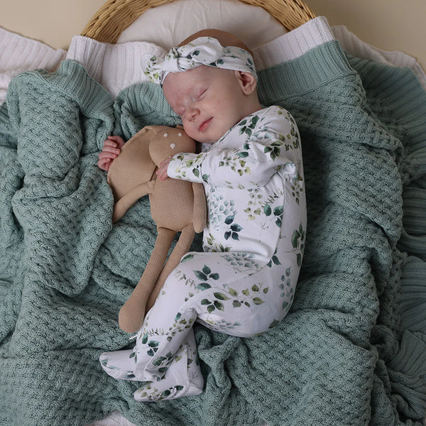 Eden Organic Snuggle Sleepsuit Zip Footie - Snuggle Hunny DISCOUNTED