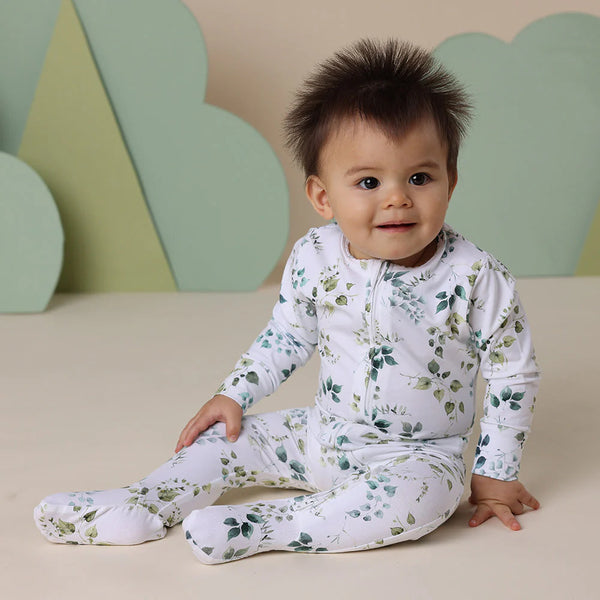 Eden Organic Snuggle Sleepsuit Zip Footie - Snuggle Hunny DISCOUNTED