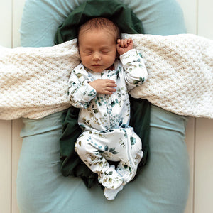 Eden Organic Snuggle Sleepsuit Zip Footie - Snuggle Hunny DISCOUNTED