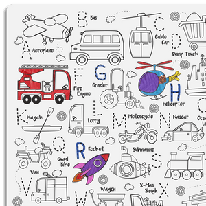 Toot Toot Honk Classic Colouring & Doodle Mat - Hey Doodle