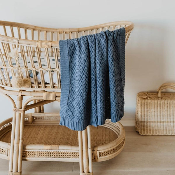 River - Diamond Knit Baby Blanket - Snuggle Hunny Kids