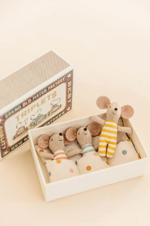 Baby Mice Triplets in matchbox - Maileg