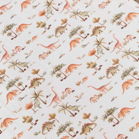 Dino Fitted Cot Sheet - Snuggle Hunny