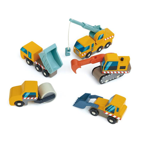 Wooden Construction Car Set - Tender Leaf Toys