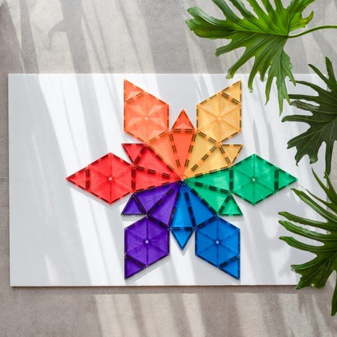 Rainbow Geometry Pack 30 pc - Connetix Tiles