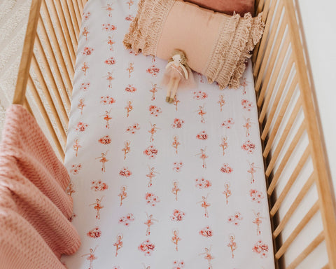 Ballerina Fitted Cot Sheet - Snuggle Hunny Kids