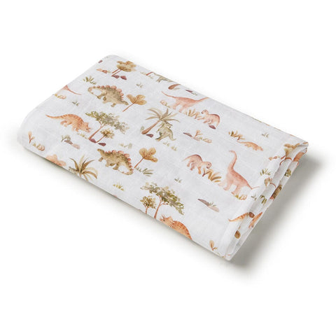 Dino Organic Muslin Wrap - Snuggle Hunny