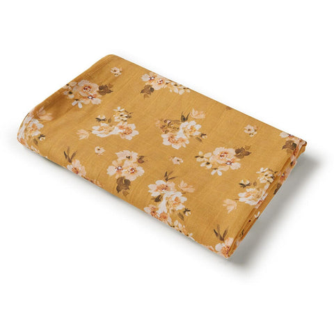Golden Flower Organic Muslin Wrap - Snuggle Hunny