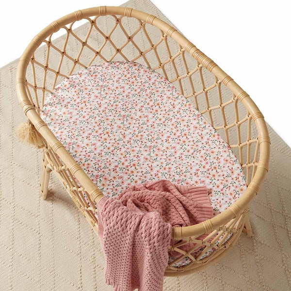 Spring Floral Bassinet Sheet / Change Pad Cover - Snuggle Hunny