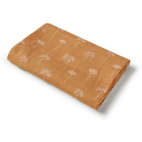 Bronze Palm Organic Muslin Wrap - Snuggle Hunny