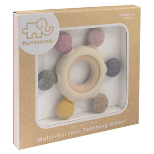 Multi Surface Teething Wheel - Rose - Living Textiles