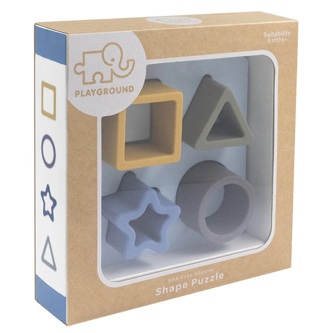 Silicone Shape Puzzle - Steel Blue - Living Textiles DISCOUNTED