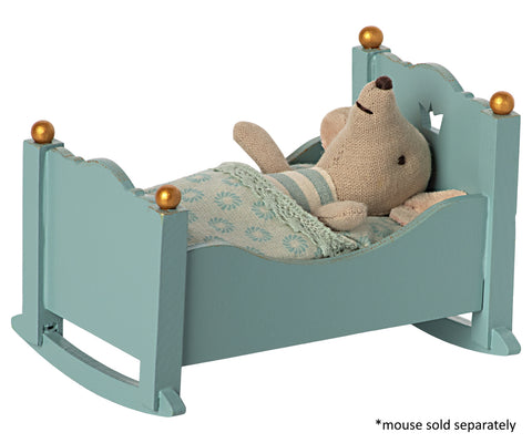 Cradle Baby Mouse Blue - Maileg