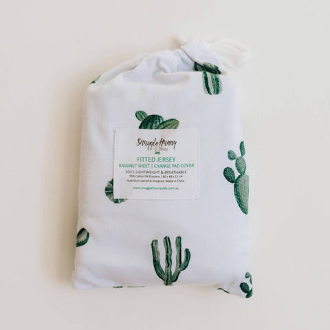 Cactus Bassinet Sheet / Change Pad Cover - Snuggle hunny Kids