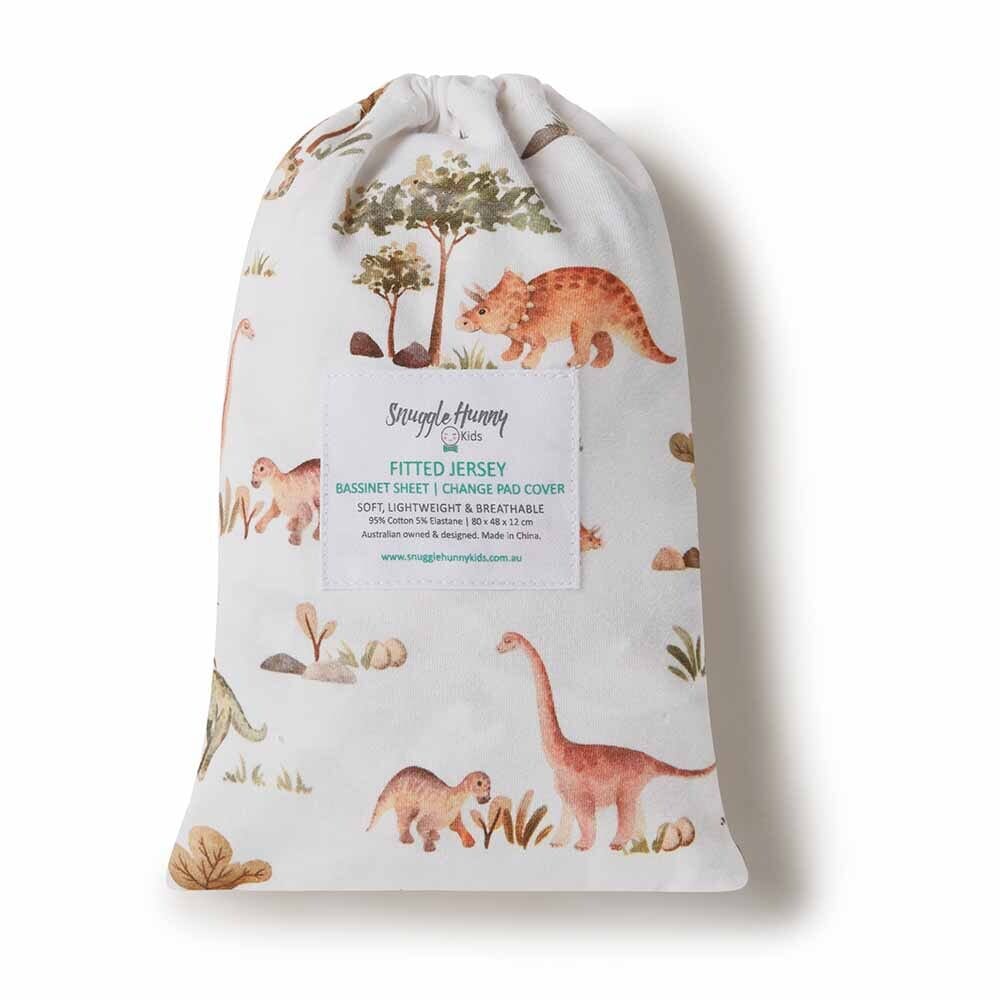 Dino Bassinet Sheet / Change Pad Cover - Snuggle Hunny