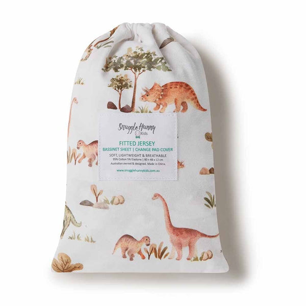 Dino Bassinet Sheet / Change Pad Cover - Snuggle Hunny