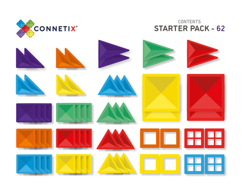 Rainbow Starter Pack 60 pc - Connetix Tiles