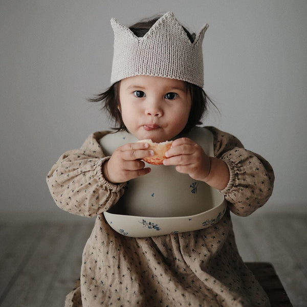 Silicone Bib - Lilac Flowers - Mushie