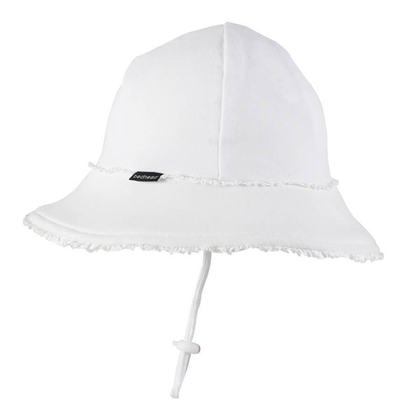 Toddler Sun Hat - White Ruffle - Bedhead