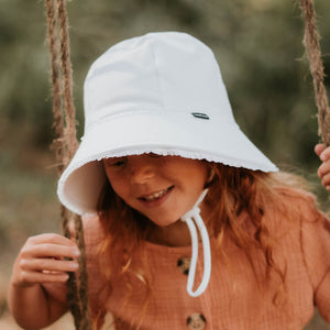 White Ruffle - Kids Bucket Hat - Bedhead