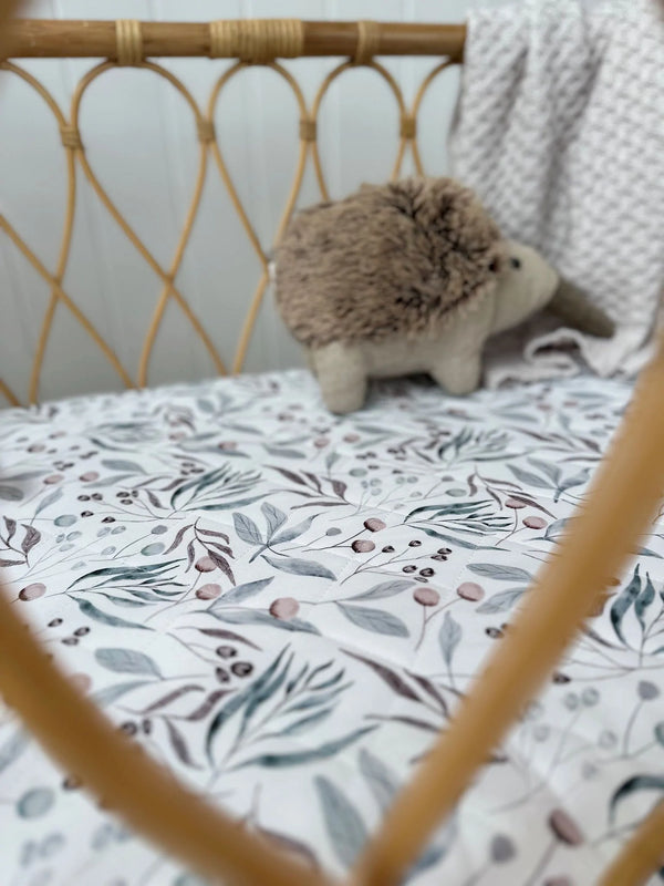 Waterproof Bassinet Sheet - Botanical - Bambella Designs