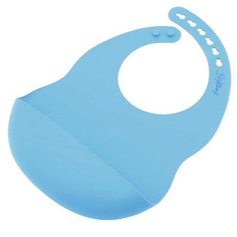 Silicone Bib with waterproof bag - Pacific Blue - Brightberry