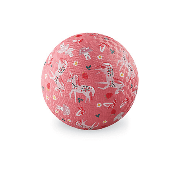 5 inch Playground Ball - Unicorn Garden - Pink - Crocodile Creek