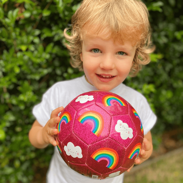 Glitter Soccer Ball - Rainbow - Crocodile Creek