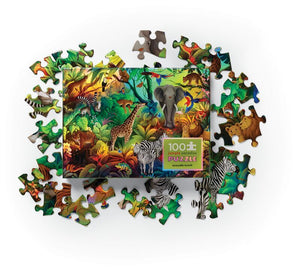 *Holographic Puzzle 100 pc - Jungle Paradise - Crocodile Creek