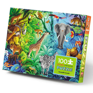 *Holographic Puzzle 100 pc - Jungle Paradise - Crocodile Creek