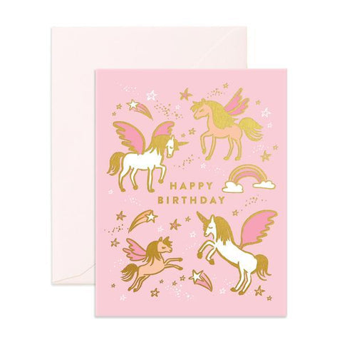 Card - 'Birthday Unicorns' - Fox & Fallow