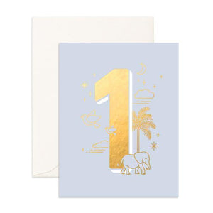 No. 1 Animals Birthday Card - Fox & Fallow