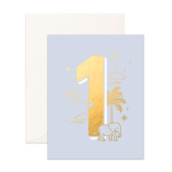 No. 1 Animals Birthday Card - Fox & Fallow