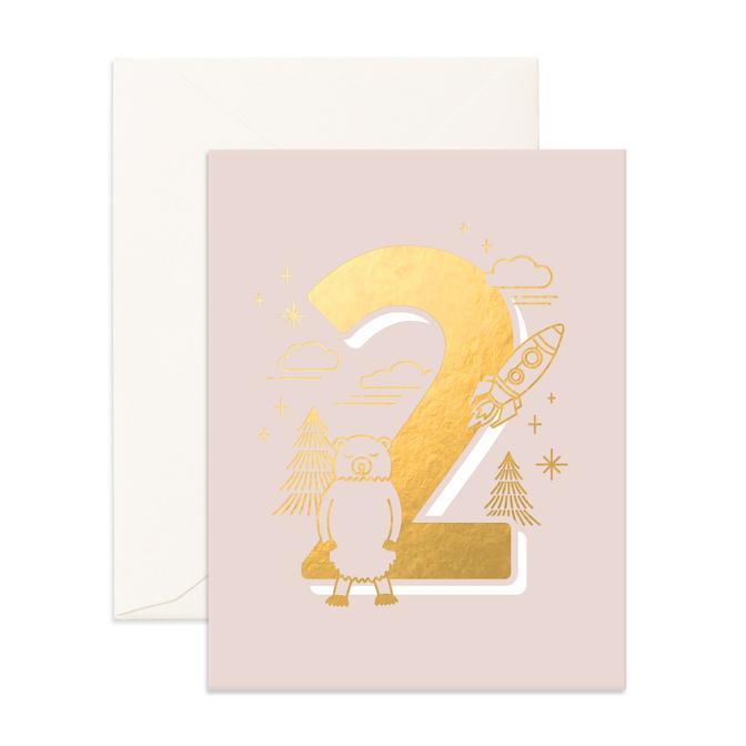 No. 2 Animals Birthday Card - Fox & Fallow