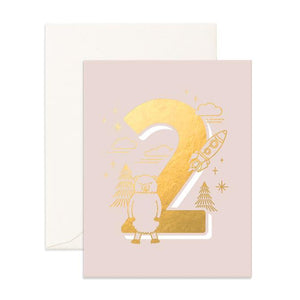 No. 2 Animals Birthday Card - Fox & Fallow
