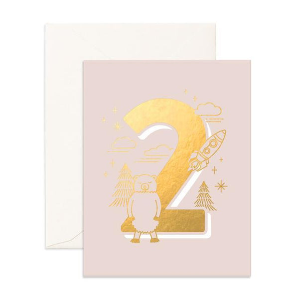 No. 2 Animals Birthday Card - Fox & Fallow