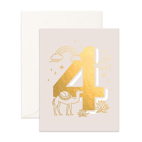 No. 4 Animals Birthday Card - Fox & Fallow