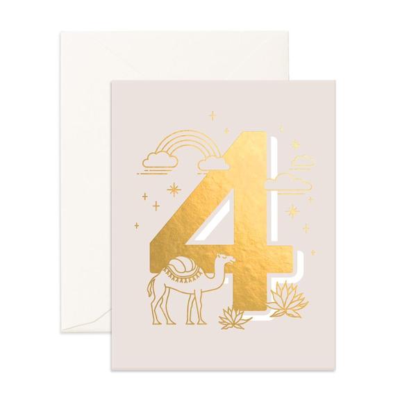 No. 4 Animals Birthday Card - Fox & Fallow