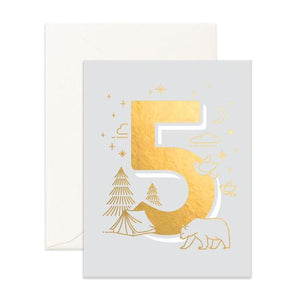 No. 5 Animals Birthday Card - Fox & Fallow